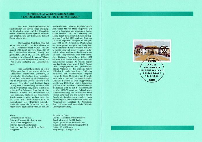 1999 Bundes Republic Deutschland (Germany) Federal Annual Stamp EFT Collection with 51 images of contents