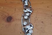Sparkly silver tone costume jewellery bracelet