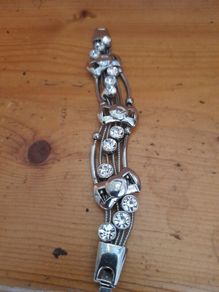 Sparkly silver tone costume jewellery bracelet