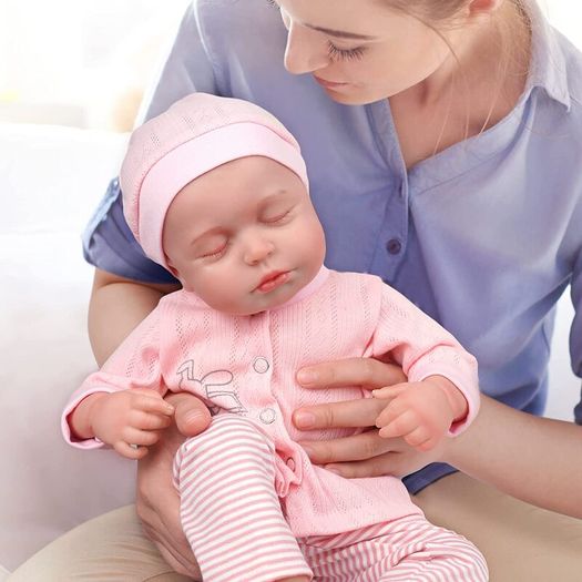 Reborn Dolls - 17 inch Soft Body Lifelike-Newborn Baby Dolls Sleeping Girl Dolls with Clothes and Toy Accessories Gift for Kids Age 3+