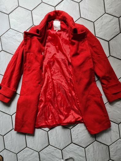 Wool Coat Rocha Debenhams Size 8 red