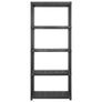 Storage Shelf 5-Tier Black 284x38x170 cm Plastic Image 3