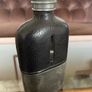 Edwardian Pewter Glass and Leather Gentlemans Hip Flask Image 6