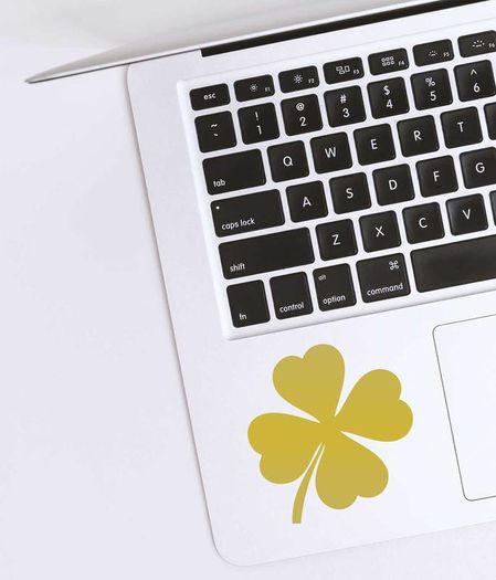 Four Leaf Clover Decal, Four Leaf Clover Sticker, Irish Decal, Four Leaf Shamrock, Lucky Sticker, Vinyl Decal, Phone, Car, Laptop