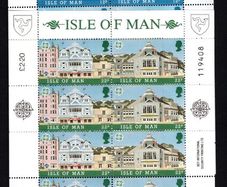 1987 Isle of Man Europa Architecture Commemorative Stamp Sheetlets Mint Never Hinged (MNH)