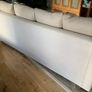 Large 7 foot cream linen sofa Image 4