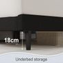 Double Bed Frame Black Upholstered Image 5