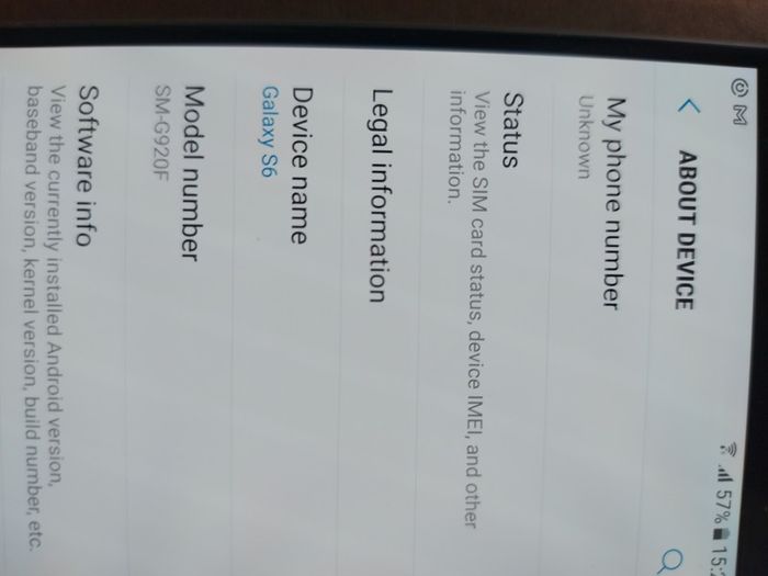 Samsung Galaxy S6, Model No SM-G920F, 32GB, 3GB Ram, in excellent condition