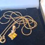 10 ct Gold Pendant with Natural Topaz and Diamonds Image 8