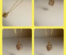 Costume necklace with stone pendant