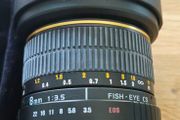 Samyang 8mm f/3.5 Fisheye. Canon mount.