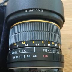 Samyang 8mm f/3.5 Fisheye. Canon mount.