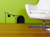 funny mouse hole wall decal