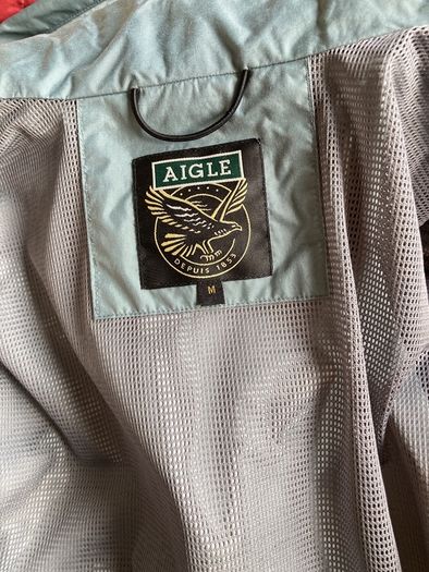 AIGLE MTD Waterproof Coat with Mesh Lining and Hood - Size M