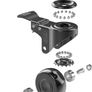 Heavy Duty Castor Wheels with 4 Brakes + Screws - 50mm - 200 kg Load - Set of 4 - No Floor Marks Silent Caster for Moving Furniture - Rubbered Swivel Trolley Wheels - Black Castors Image 8