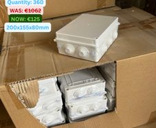 360 x IP65 Waterproof Electrical Junction Boxes 200x155x80mm