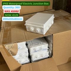 360 x IP65 Waterproof Electrical Junction Boxes 200x155x80mm