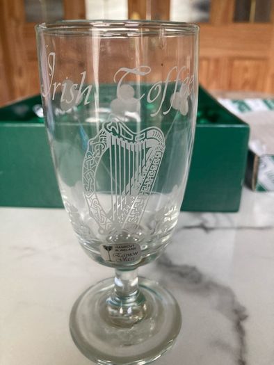 Eamon Glass/Hand Cut/ Irish Coffee Glasses