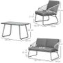 4 Piece Rattan Garden Furniture Set Image 2