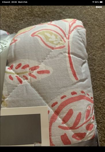Bnwt grey patterned double
