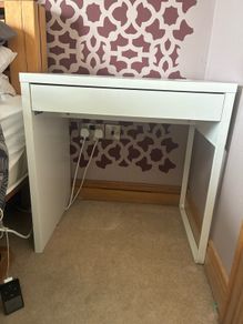 small white desk