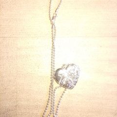 Silver  chain and locket