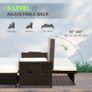 Rattan Sun Lounger 2 Seater Day Bed-Brown Image 3