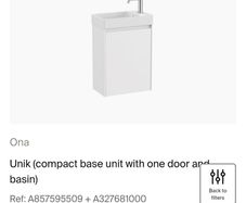 Roca ona unik compact vanity unit and basin ex display