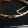 9ct Gold Bronze Core Diamond Flat Cut Style Vintage Bangle Hallmarked 14,56g Image 2