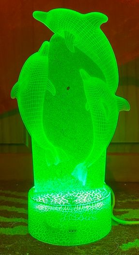 remote control 3D night light, various colours