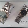 Geneva Wrist Watch Classic Collection Gift Set His And Hers Chrome/Gold Quartz Image 3