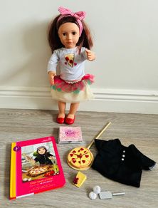 Our Generation Doll Francesca Pizza Chef, Outfits, Accessories & Storybook
