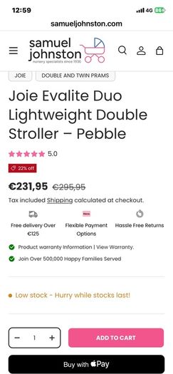 Double light weight buggy and changing table