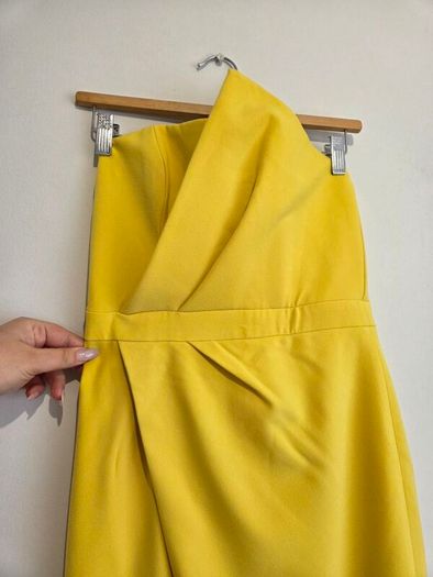 House of CB Yellow Uma Strapless Mini Dress Size S
