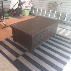 Large mahogany coffee table
