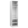 Wardrobe High Gloss White 50x50x200 cm Chipboard Image 2