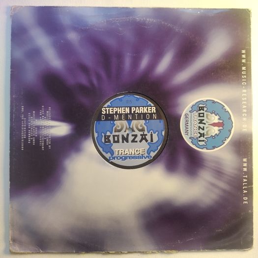 Stephen Parker - D-Mention - Bonzai Trance Germany Records - QUALITY Late 90s TRANCE from the late Marino Stephano R.I.P.
