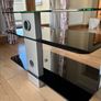 Modern Glass TV Stand Media Unit Image 4