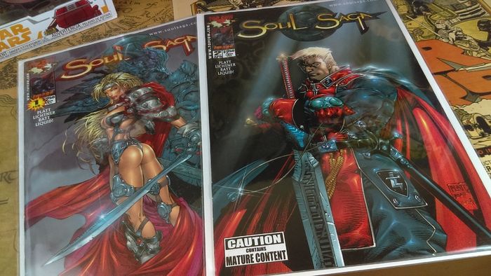 Soul Saga ! Issues 1-2 ! Including First Issue Very Rare Michael Turner Cover Variant ! 2000 ! by Top Cow !