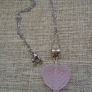 Pink heart pendant, Handmade jewellery,Necklace.Valentin'e Day gift.Jewellery Image 6