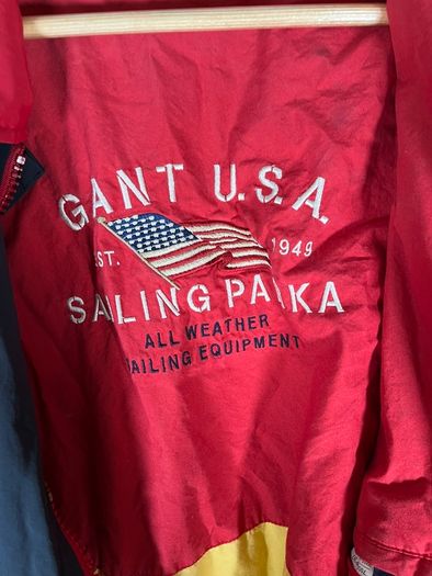 MENS Gant All Weather Sailing Parka Waterproof Jacket - Size L - Vintage 1997