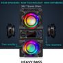 Bluetooth Speakers,40W Portable Bluetooth Speaker Dual Subwoofer,LED Colorful Light,Bluetooth 5.0 Wireless Stereo Party Speaker,10H Playtime Wireless Outdoor Boombox Speaker for Home,Camping,Travel Image 2