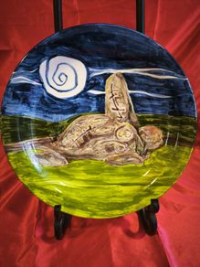 Irish hand painted plate