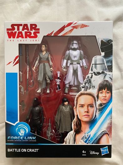 STAR WARS the Last Jedi Battle on Crait - Force Link - 4 pack action figures