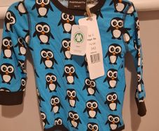 BNWT Maxomorra Penguin Bodysuit Winter 2015 Size 74/80