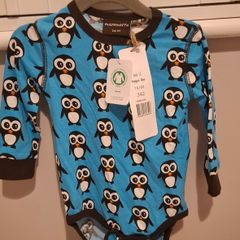 BNWT Maxomorra Penguin Bodysuit Winter 2015 Size 74/80