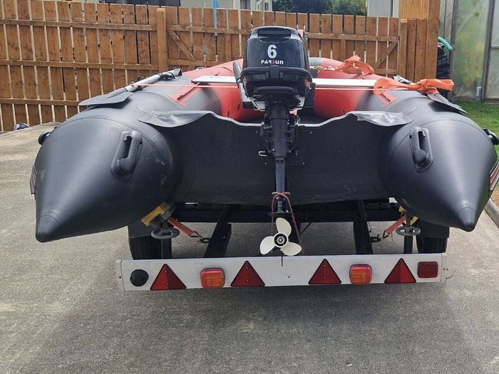 Boat, engine and trailer