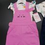 Stylish Baby Tshirt And Dungaree Set Blue Or Pink Sizes 6 Months-2 Years Image 3
