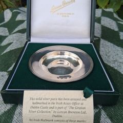 Boxed and Certified Irish Sterling Silver Armada Dish