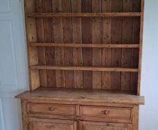 Antique pine dresser and antique pine washstand